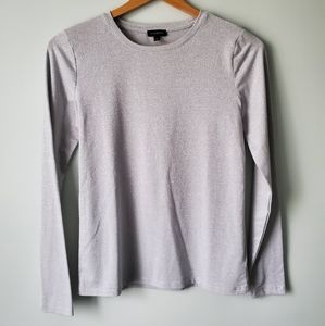 Talbots shimmery long sleeve top XS